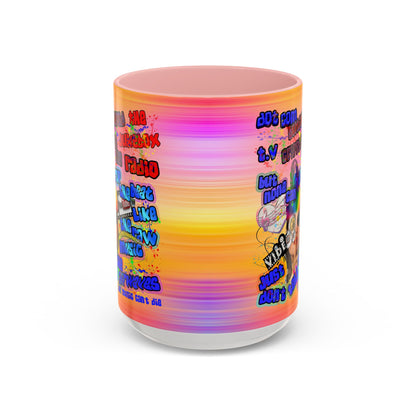 drop the beat - Accent Mug (color blur)