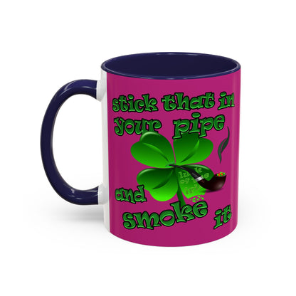 celtics logo - Accent Mug (pink)