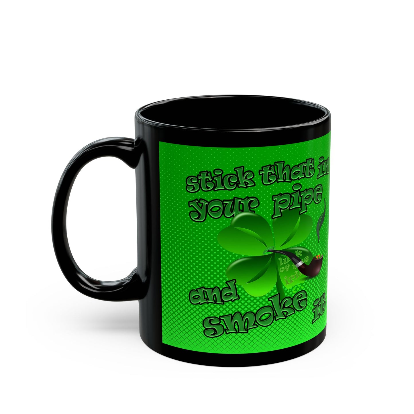 celtics logo - Black Mug (logo green)