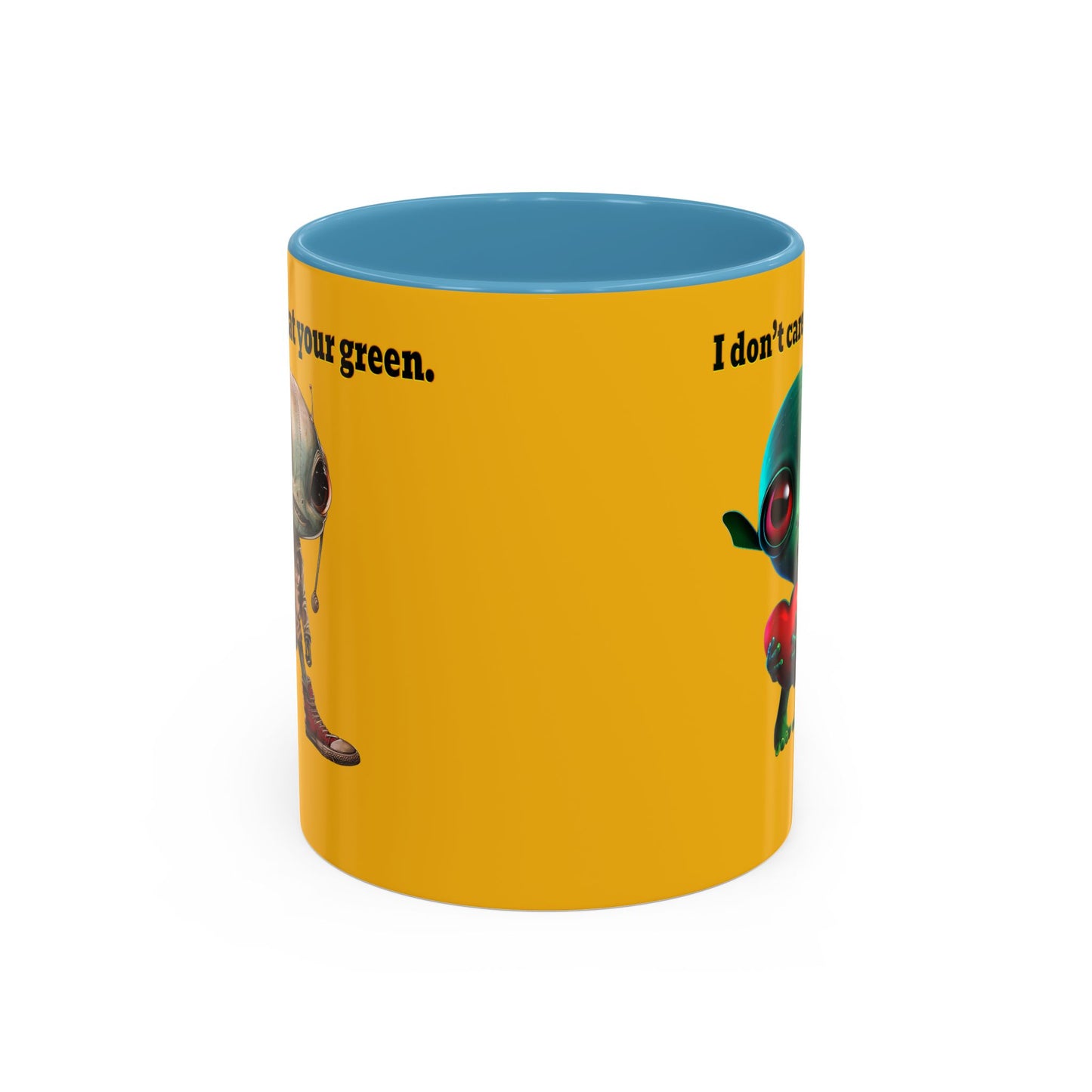 I don't care that your grey - Accent Mug (yellow)