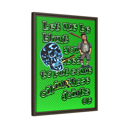og - framed canvas art (logo green)