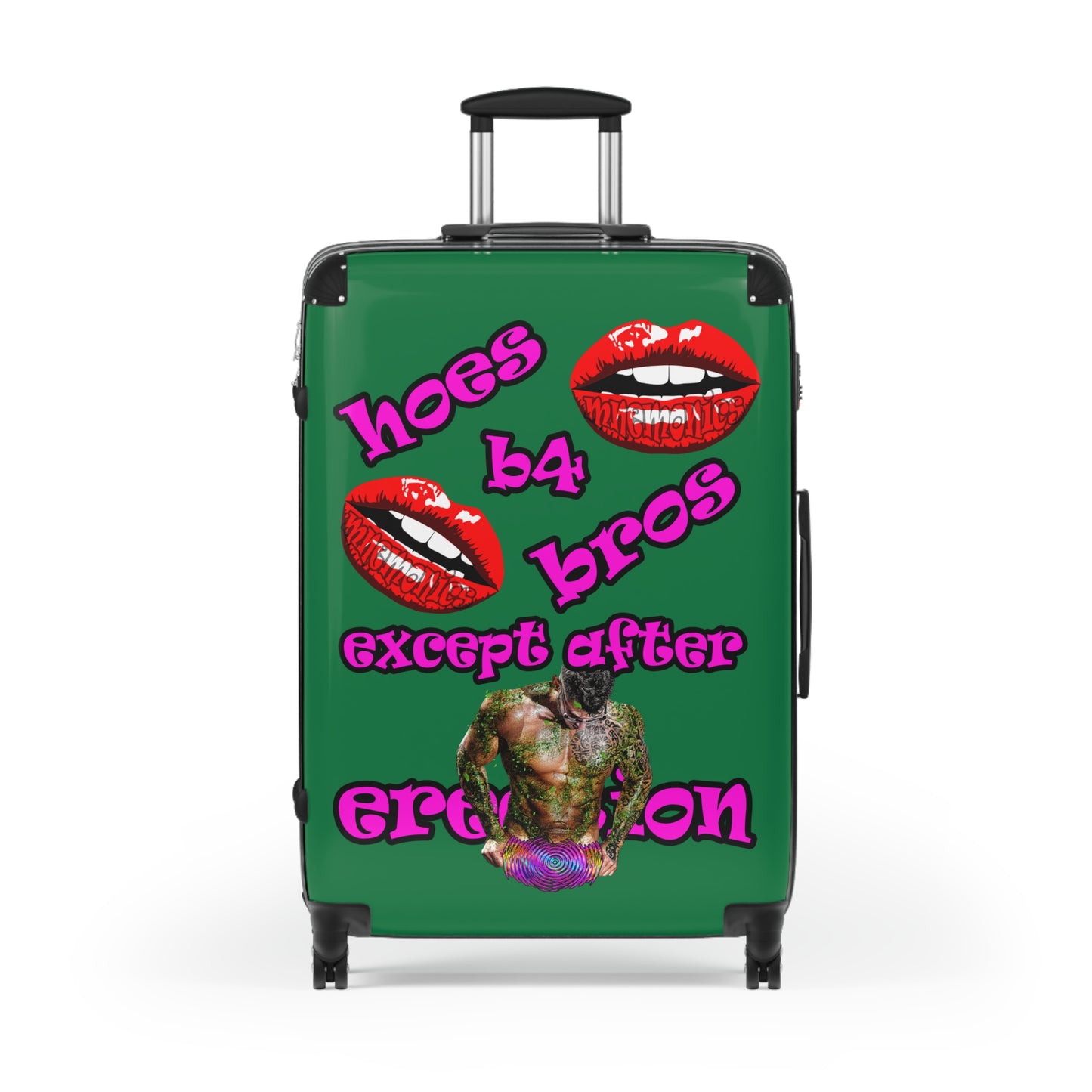 hoes b4 bros - Suitcase (dark green)