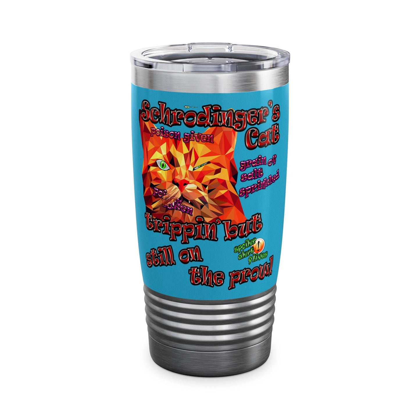 schrodinger's cat - Ringneck Tumbler, 20oz (turquoise)