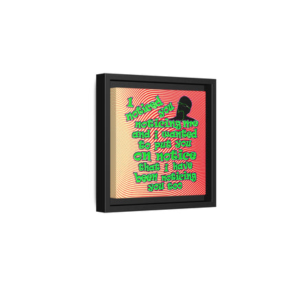 noticed you noticing - framed canvas art (yellow-orange wave)