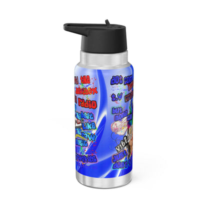 drop the beat - Gator Tumbler, 32oz  (blue-white wave)