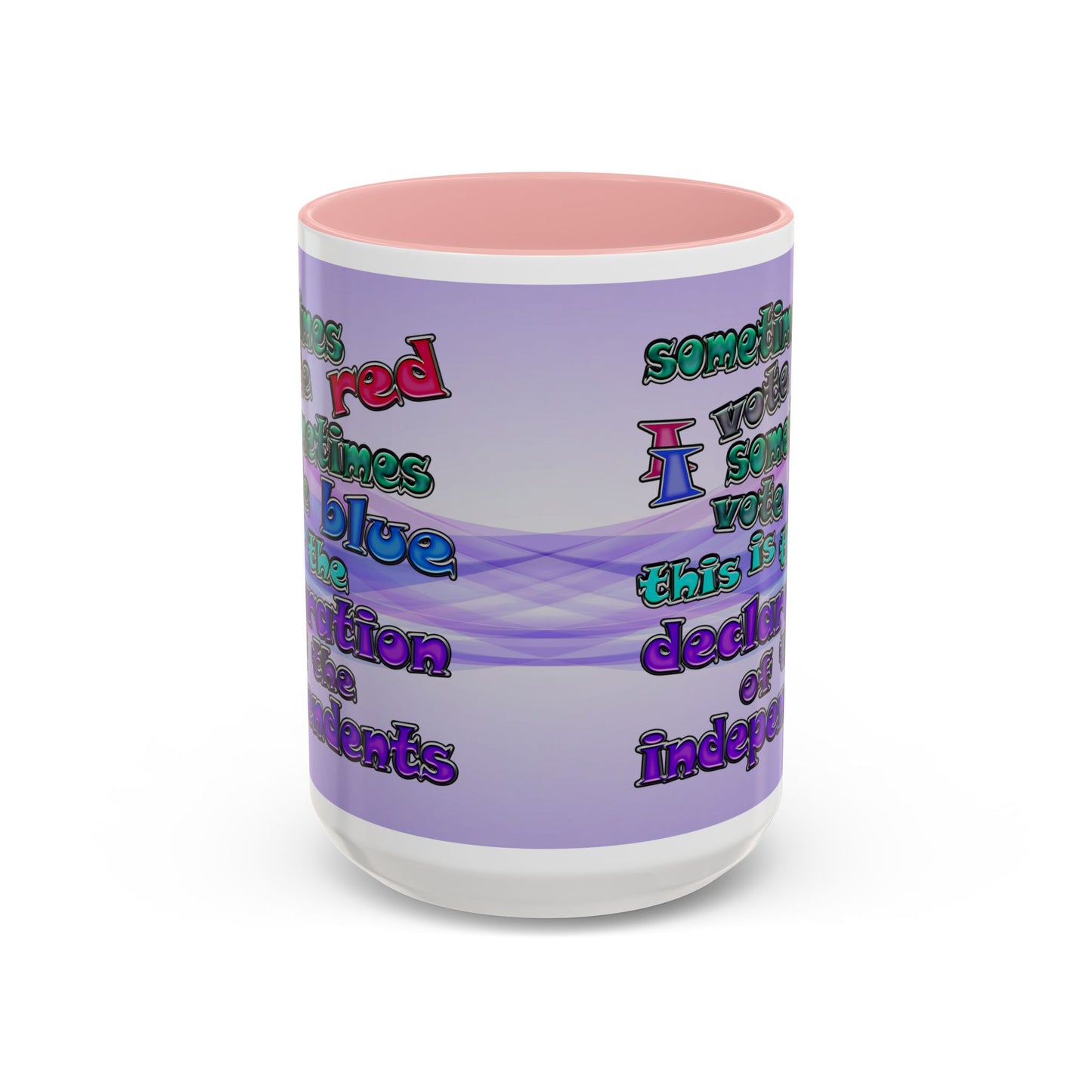 declaration of the independents - Accent Mug (light blue-pink wave)