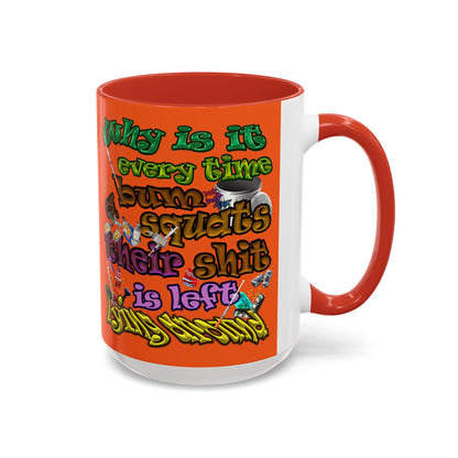 the bum's shit - Accent Mug (orange)
