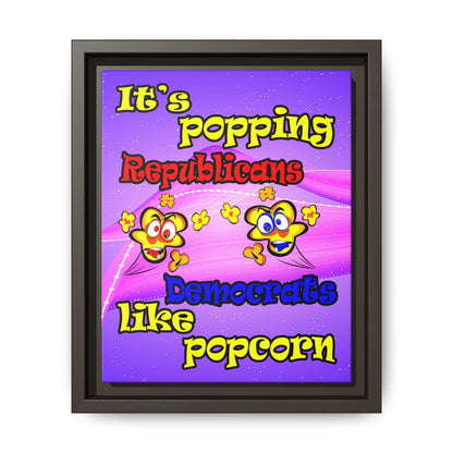 popping like popcorn - framed canvas art (purple-pink wave)