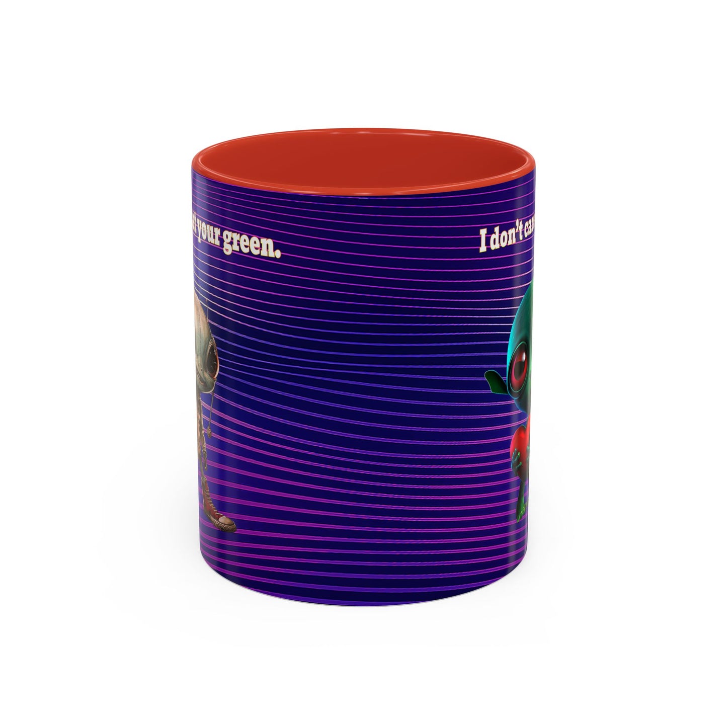 I don't care that your grey - Accent Mug (purple wave)