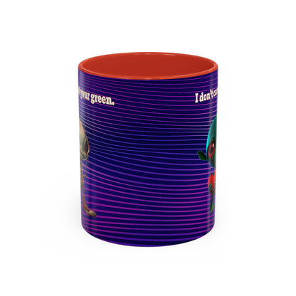 I don't care that your grey - Accent Mug (purple wave)