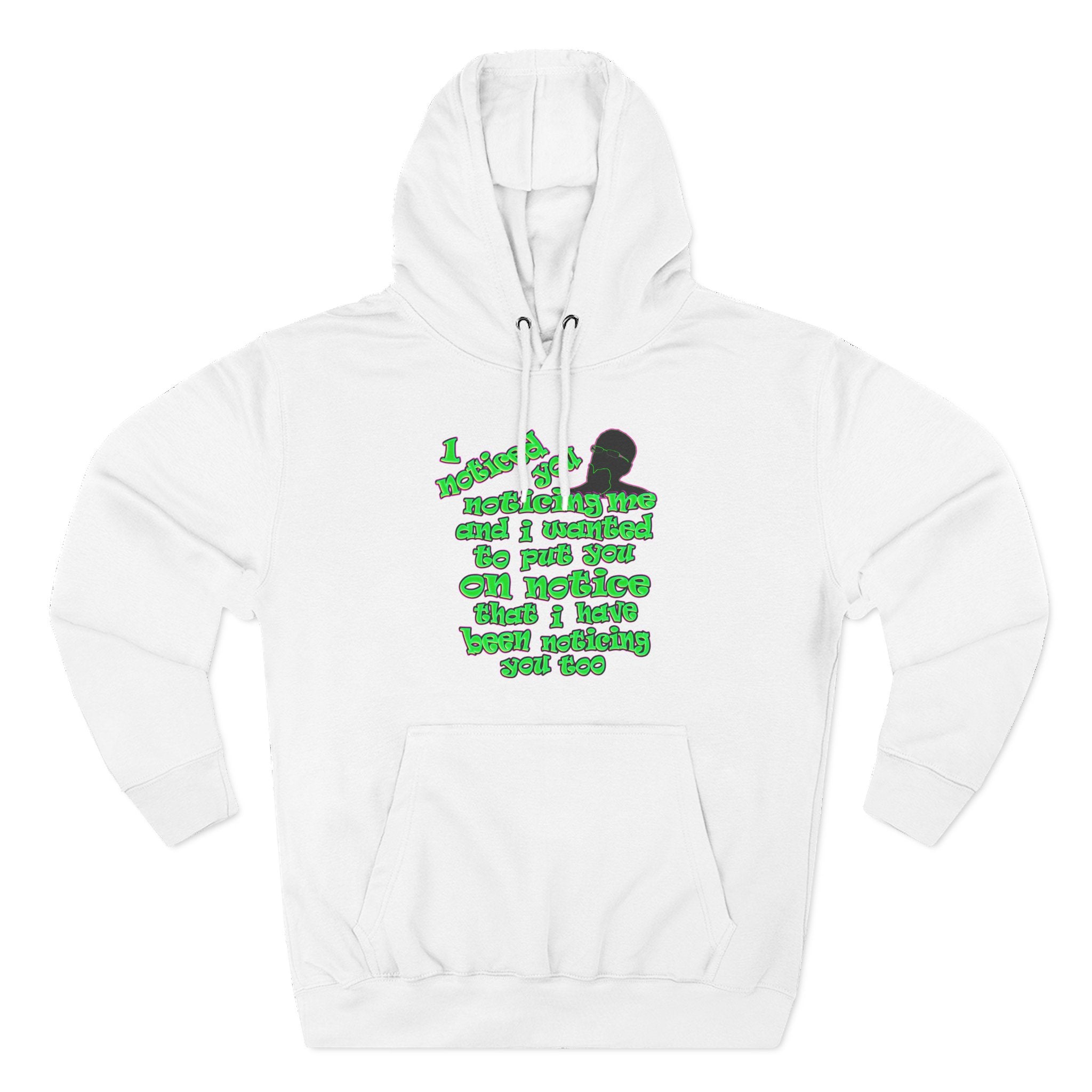 noticed you noticing - Three-Panel Fleece Hoodie