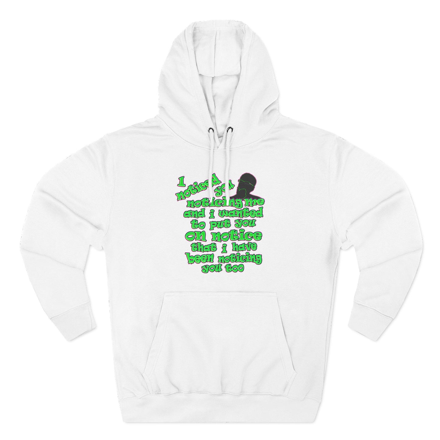 noticed you noticing - Three-Panel Fleece Hoodie
