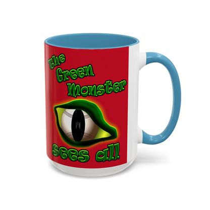 green monster - Accent Mug (dark red)
