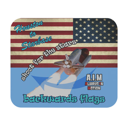 shoot for the stars - Mouse Pad (Rectangle) - (light blue)