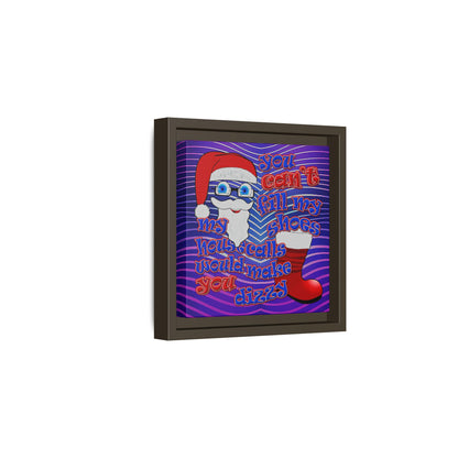 santa's shoes - framed canvas art (purple wave)