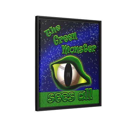 green monster - framed canvas art ('snoops' background)