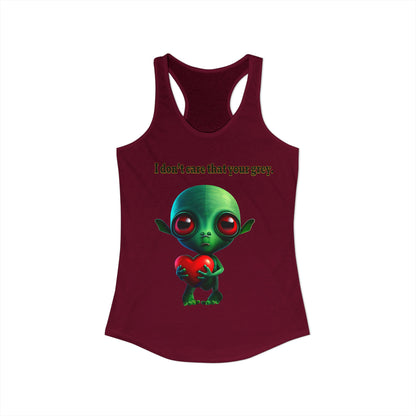I don't care that your grey - Women's Ideal Racerback Tank