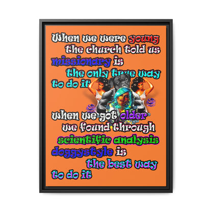 doggystyle - framed canvas art (crusta)