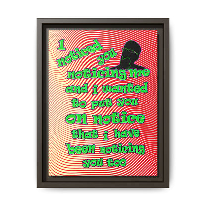 noticed you noticing - framed canvas art (yellow-orange wave)