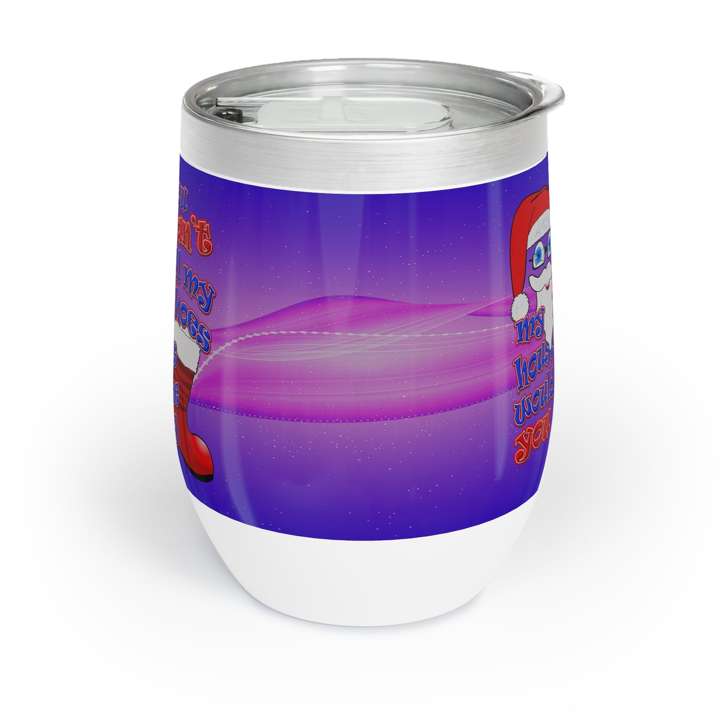santa's shoes - Chill Wine Tumbler (purple-pink wave)
