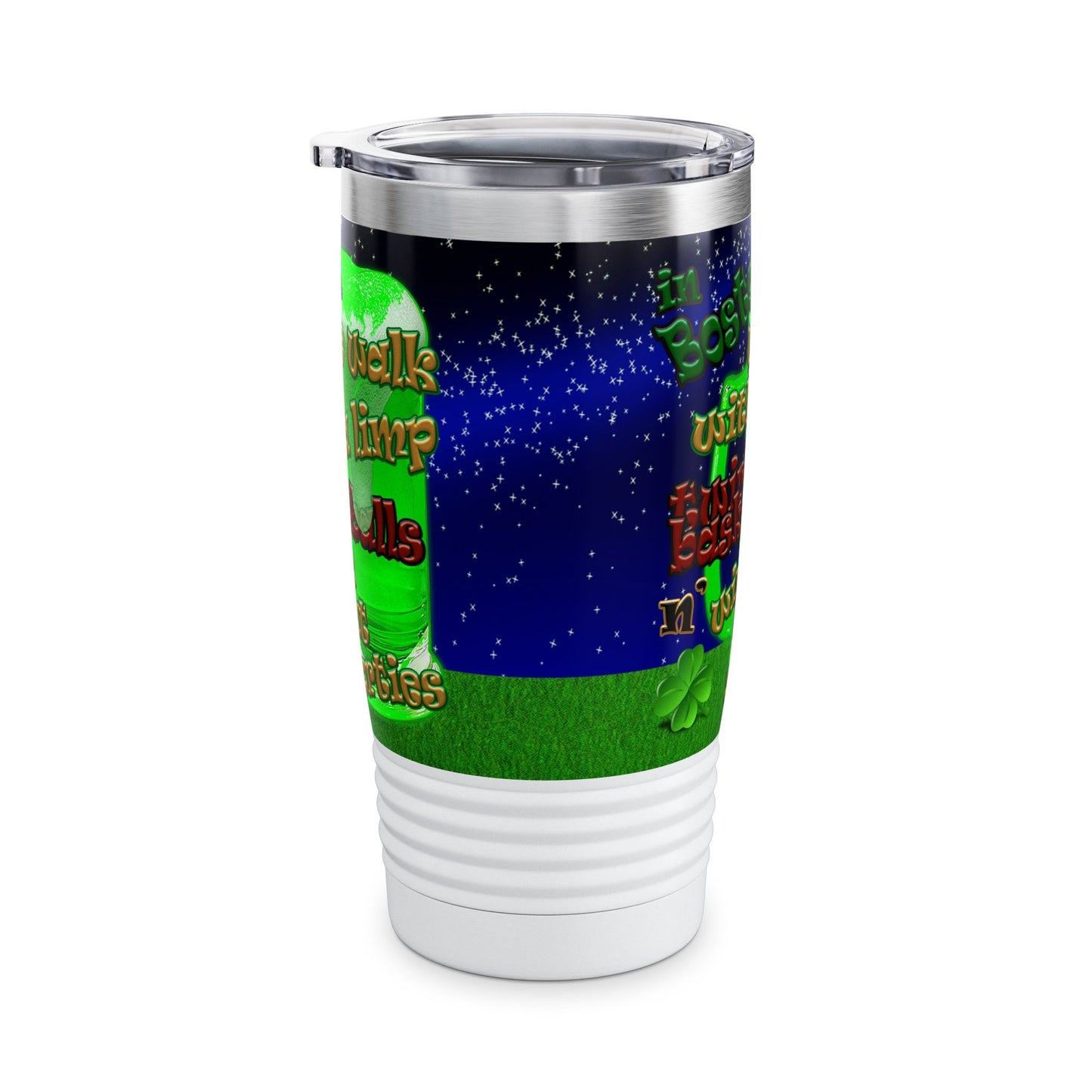 celtics logo - Ringneck Tumbler, 20oz ('snoops' background)