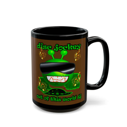 disc jockey - Black Mug (brown)