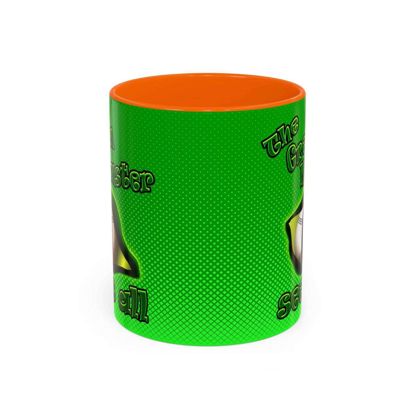 green monster - Accent Mug (logo green)