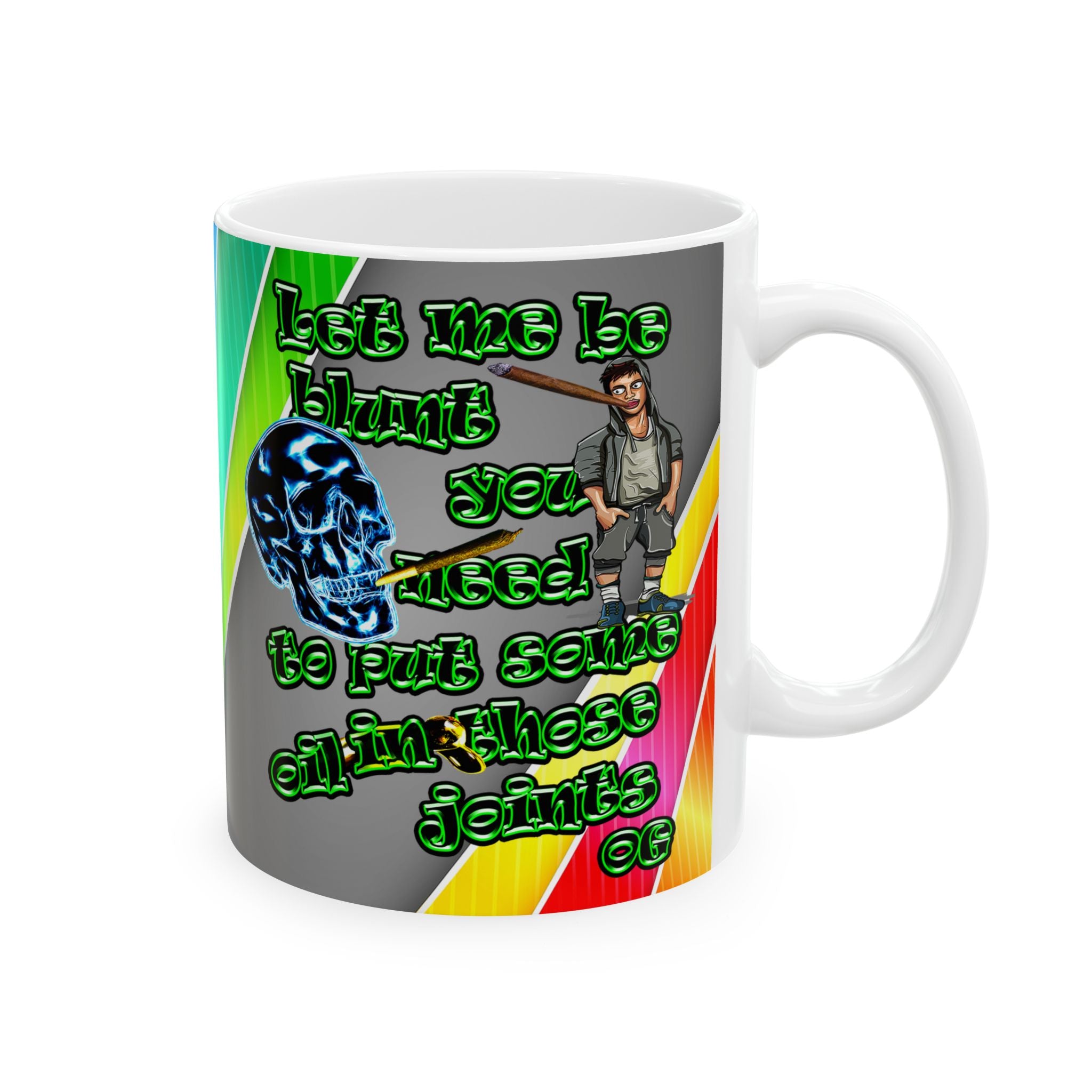 og - White Mug (rainbow split)