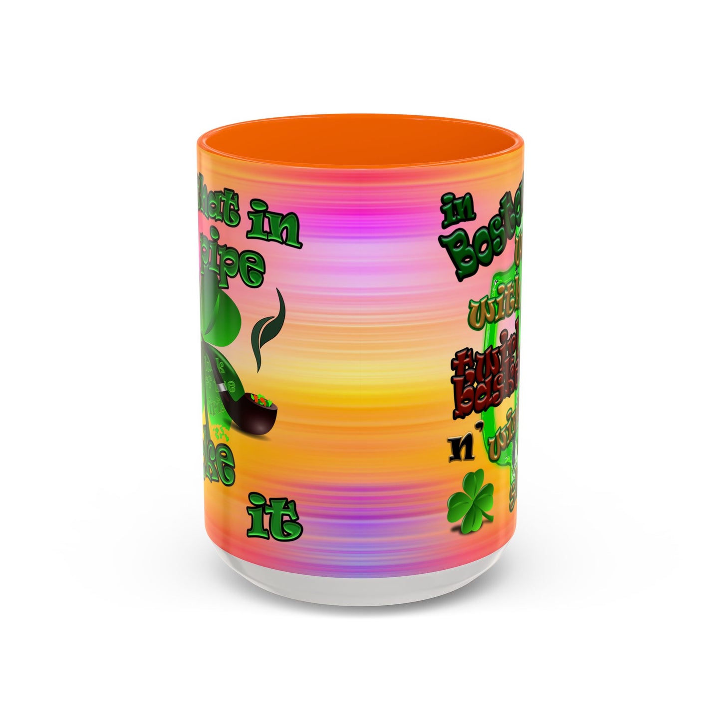 celtics logo - Accent Mug (color blur)