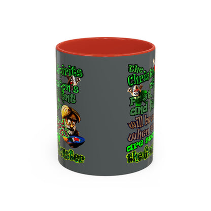 christmas spirits of boston - Accent Mug (dark grey)
