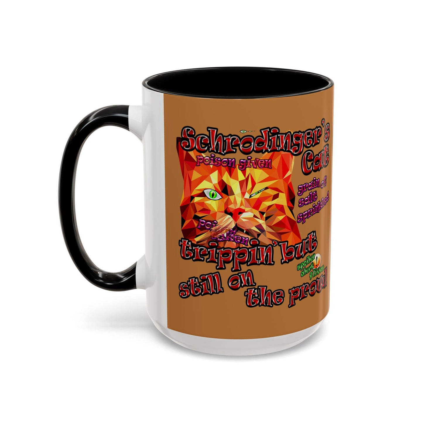 schrodinger's cat - Accent Mug (light brown)