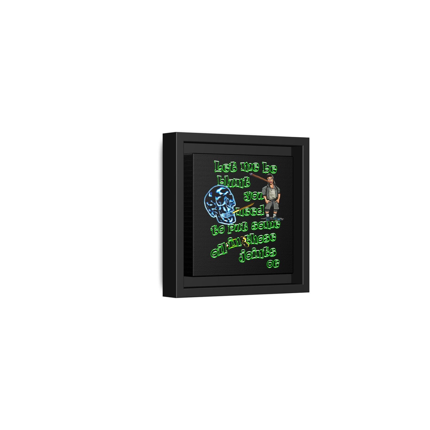 og - framed canvas art (black)
