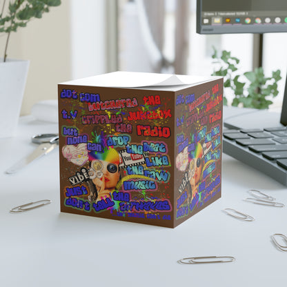 drop the beat - note cube (brown)