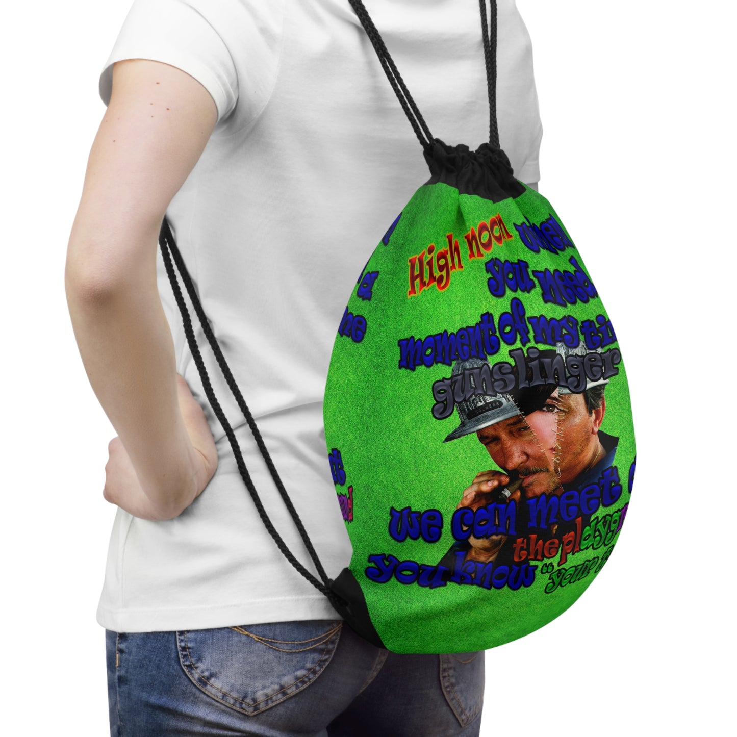 high noon - Drawstring Bag (green turf)