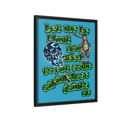 og - framed canvas art (turquoise)