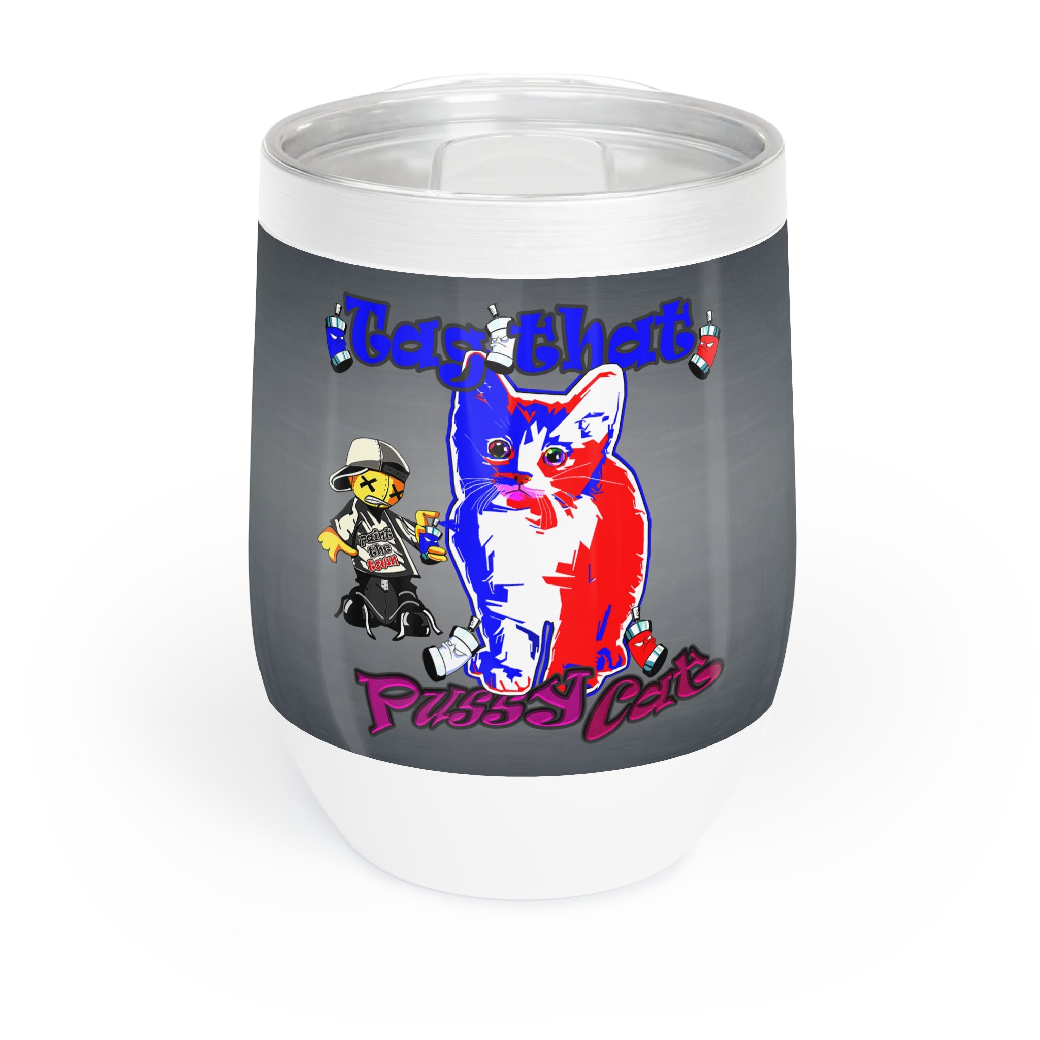 tag that - Chill Wine Tumbler (grey-light grey)
