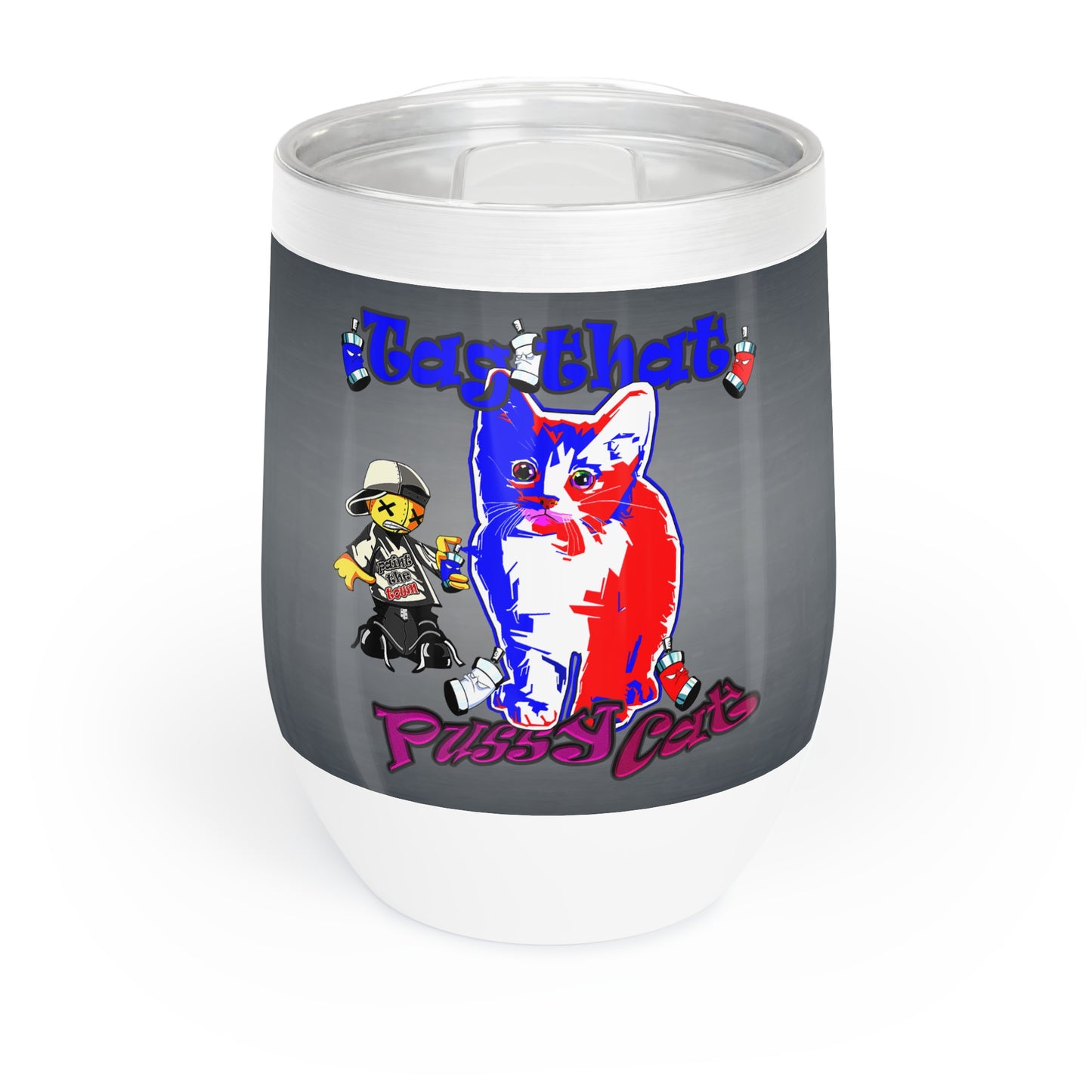 tag that - Chill Wine Tumbler (grey-light grey)