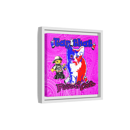 tag that - framed canvas art (pink swirl)