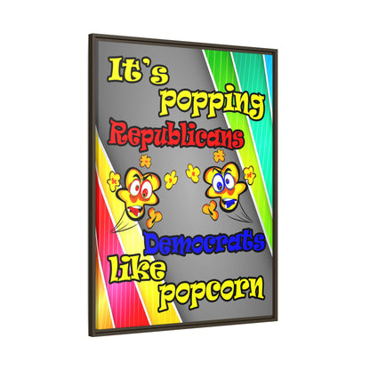popping like popcorn - framed canvas art (rainbow split)