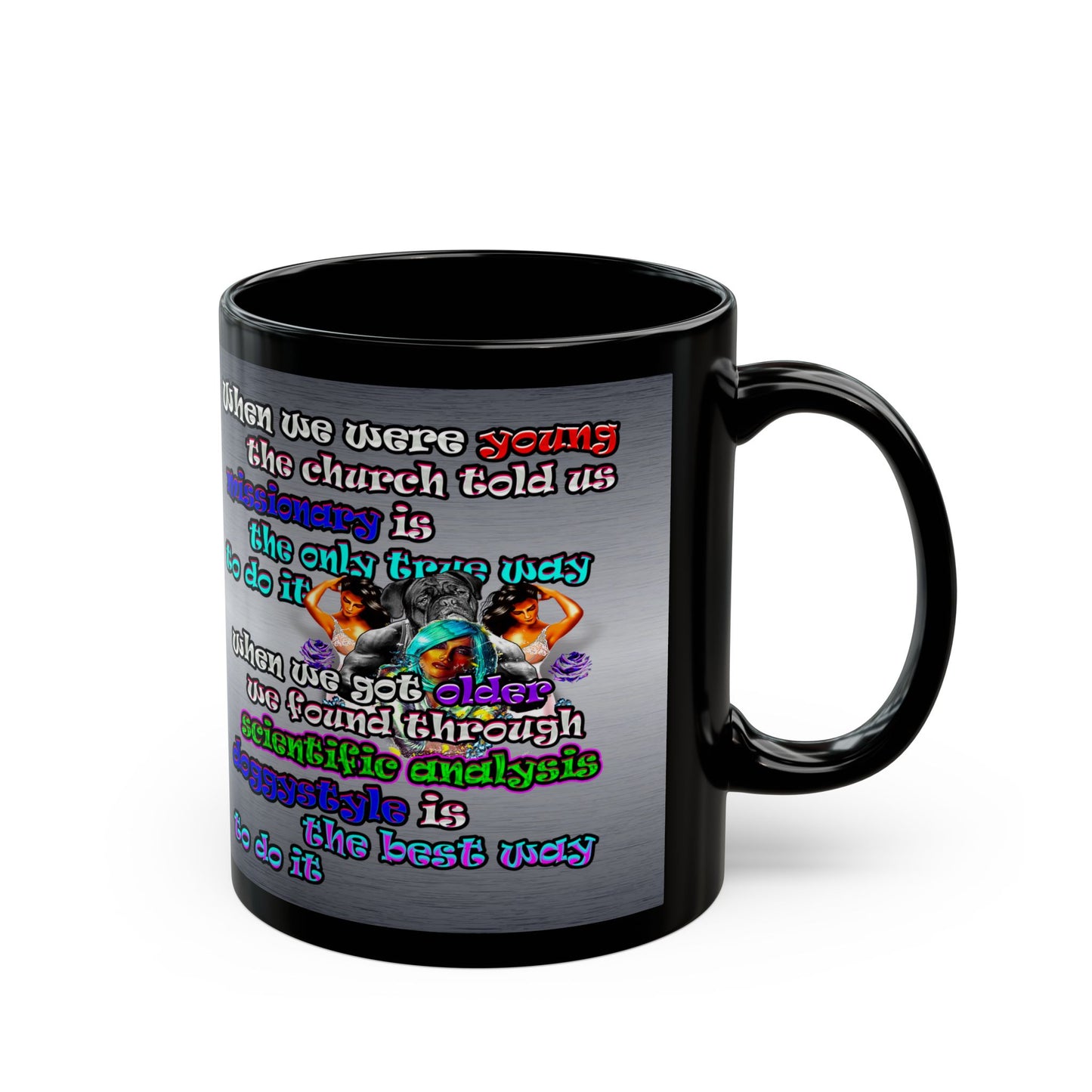 doggystyle - Black Mug (brushed nickel)