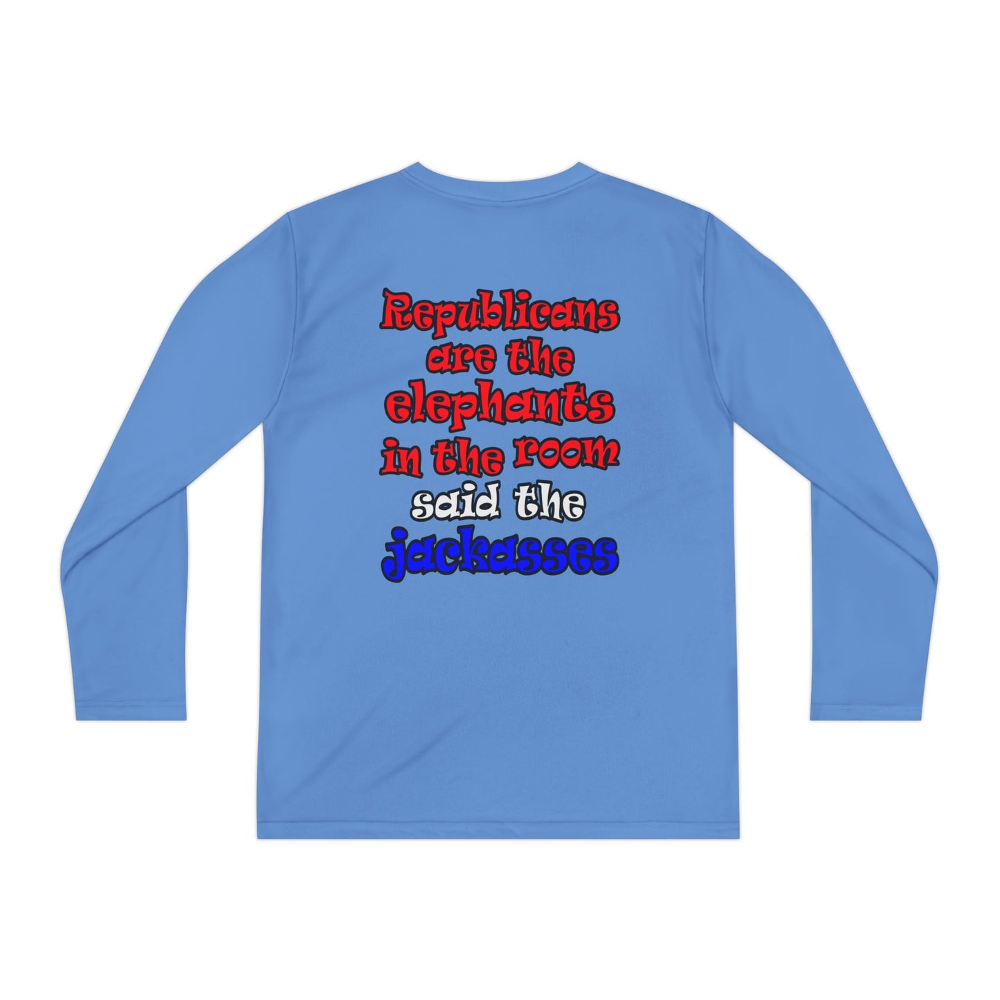 donkeys and elephants - Youth Long Sleeve Competitor Tee