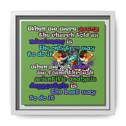 doggystyle - framed canvas art (green)