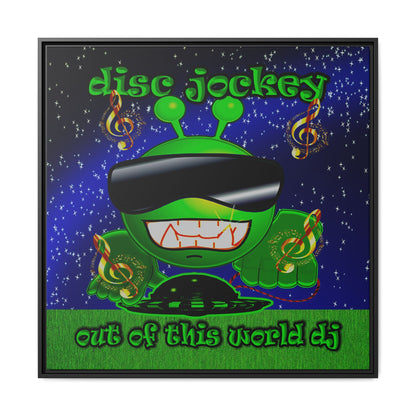 disc jockey - framed canvas art ('snoops' background)