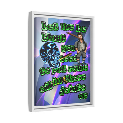 og - framed canvas art (grey-pink wave)