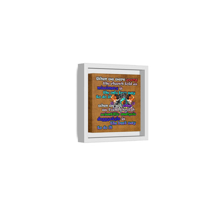 doggystyle - framed canvas art (brown papyrus)
