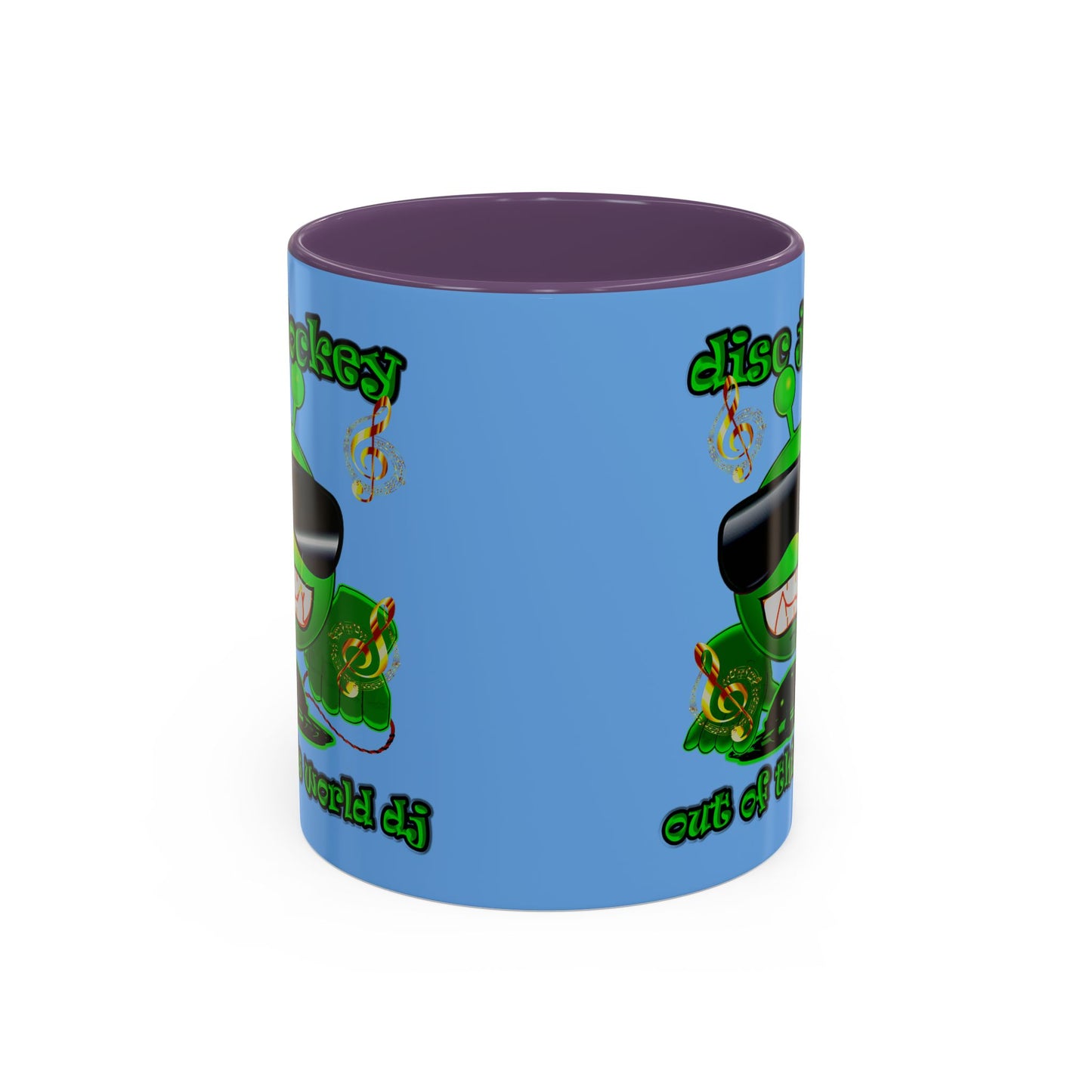 disc jockey - Accent Mug (light blue)