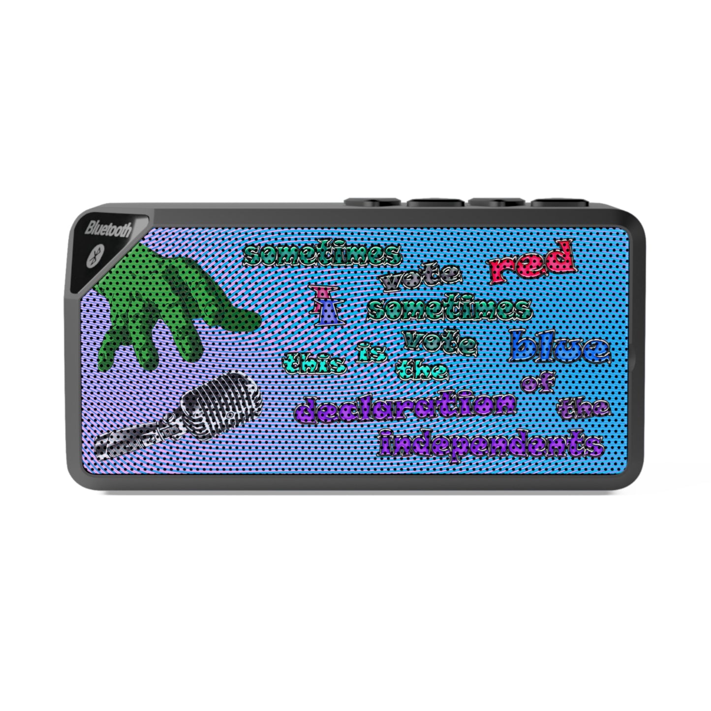 declaration of the independents - Jabba Bluetooth Speaker (light blue-purple wave)