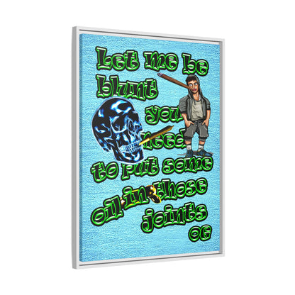 og - framed canvas art (faded blue)