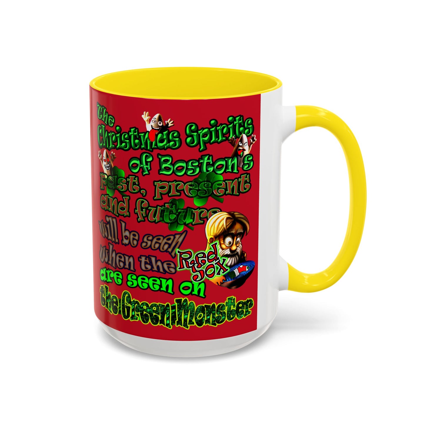 christmas spirits of boston - Accent Mug (dark red)