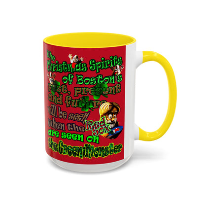 christmas spirits of boston - Accent Mug (dark red)